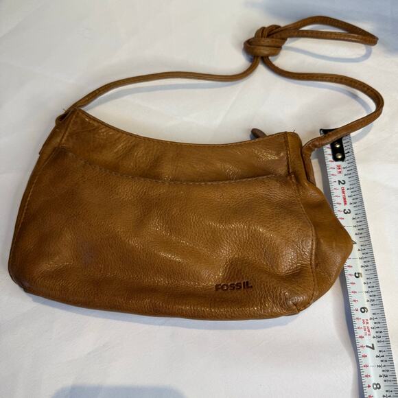 FOSSIL Vintage Brown Leather Small Crossbody Bag - Picture 2 of 8